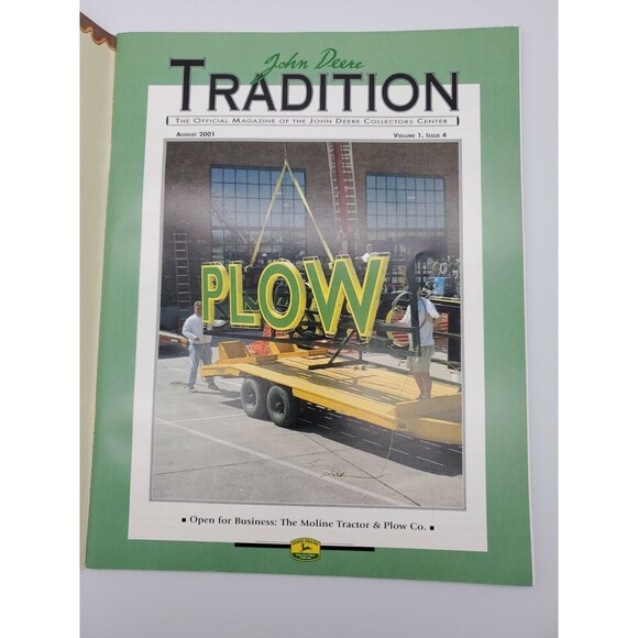 JOHN DEERE TRADITION Magazine Volume 1 Issue 4 August 2001 Collectors - Picture 1 of 12